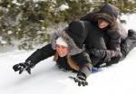 Enjoying snow sliding with family and friends at Chalets Matterhorn.